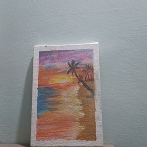 Beach Sunset Canvas Painting