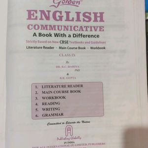 Golden English Communicative Class 9 2023-24