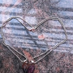 Chains With Heart Pendent