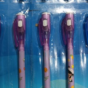 Pack Of 2. Magic Pen ...uv Light In Cap