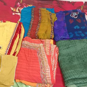 5 Saree Combo With Blouse