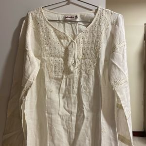 Fabindia Chikankari Top - Size M