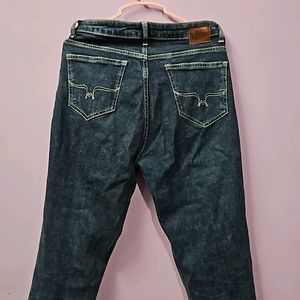 Navy Blue Straight Fit Stretchable Jeans