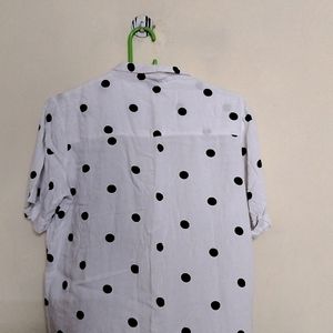 Polka Dotted Shirt 🤍 🖤