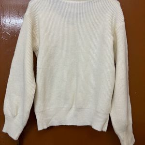 Korean Neck Cut Soft Woollen Knit Pullover