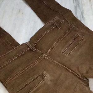 Skinny Fit Brown Jeans