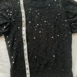 Women Black Sparkle top