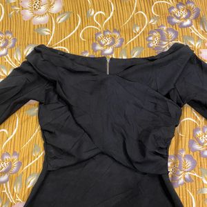 off shoulder black top