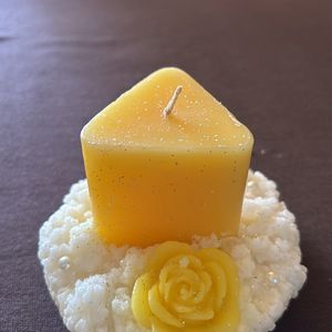 Yellow Rose Candle