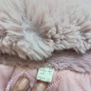 Baby Pink Colour Fur Coat.....For 6 To 7 Year Girl