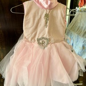 New Party Wear Pink Frock