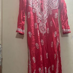 pretty peach kurti