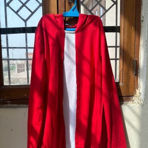 red hooded tshirt