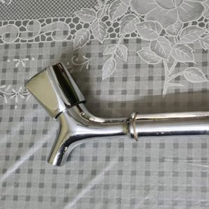 Chromium plated brass tap with extension pipe