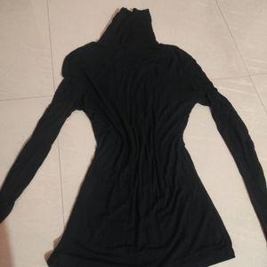 H&M Black Highneck Bodycon Mini Dress