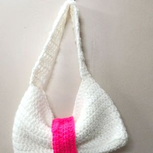 Handmade Crochet Bow Bag