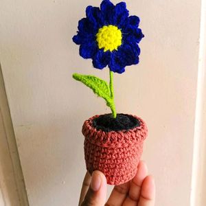 Crochet Flowers With Pot