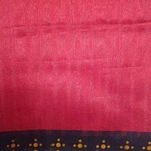 New Standard Red Saree With Black Border