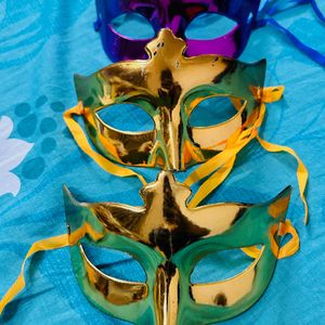 Masquerade Masks And Little Glass Jar Gift