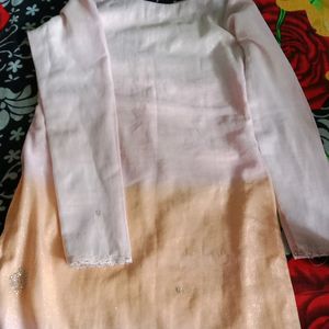 Light Pink& Orenge Kurta Set