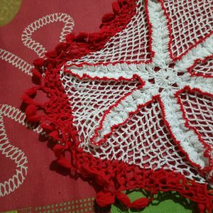 Vintage Handmade Crochet Table Cloth