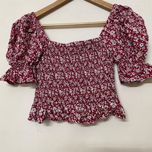 Floral Red Top❤️