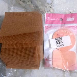 Waxing Strip And Makeup Sponges
