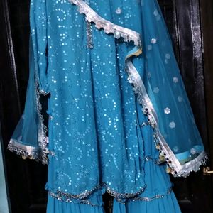 Heavy Embroidered Gharara Dress