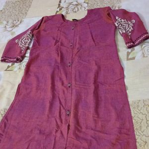 Beautiful Pink Kurti For Women