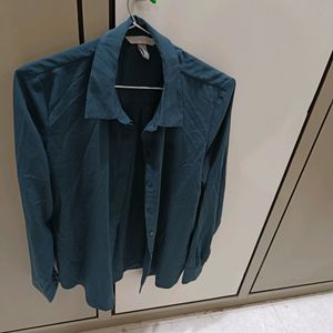 H &M Green Formal Shirt