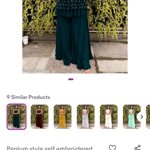 peplum style kurti nd sharara