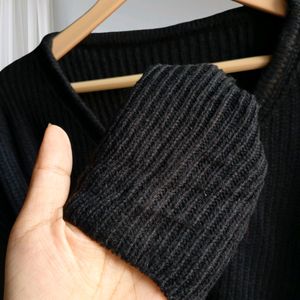 Black Knit Cardigan