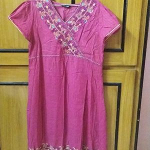 Pink Melange Kurti - Size 36