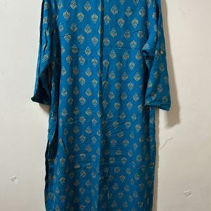 Blue Printed Avaasa Kurtha