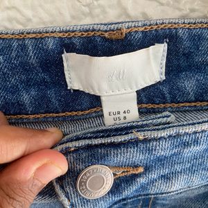 H&m High Waist Straight Fit Jeans