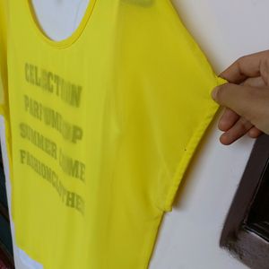 Yellow Top With White Inner