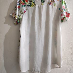 White Floral Summer Tshirt