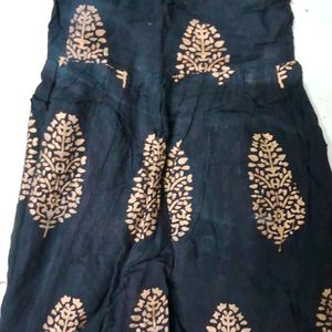 Sharara Black With Golden Prints