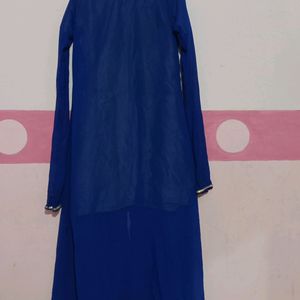 Blue Kurti With Shrug