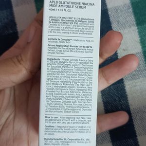 Aplb Glutathione Niacinamide Ampoule Serum