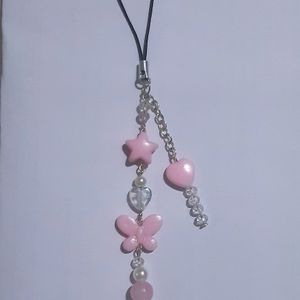 Combo Of 2 Cute Pink Butterfly Mobile Charm