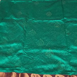 Like New Shiny Silky Cotton Saree For Grabs