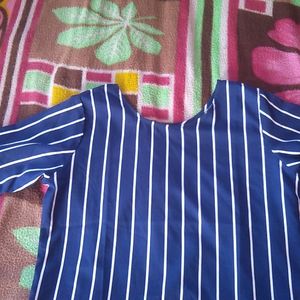 Blue Stripes Top For Women