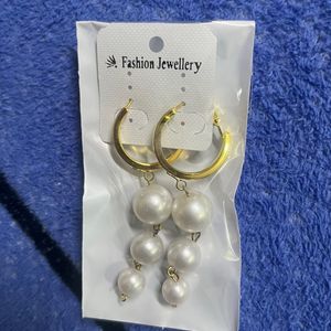 Stylish Pearl Ball Earrings #120