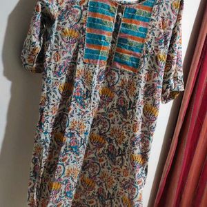 Multi Colour 3/4 Sleeve Kurti