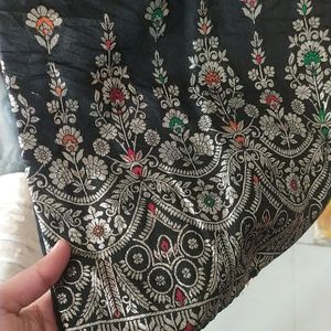 Black Kurti With Multiple Colours Work