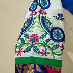 Blue Kurti With Work