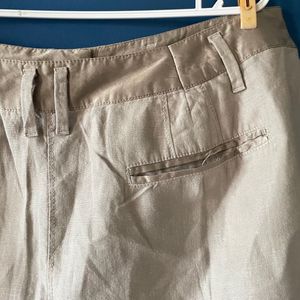 Tan Skirt With Shining Border 5 Pockets