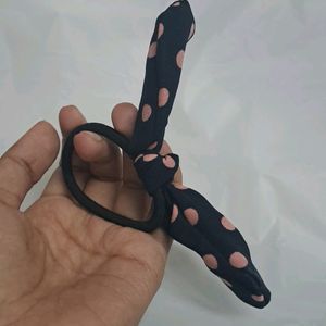 CUTE BLACK-PINK HAIR TIE