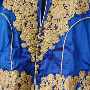 golden, blue  Lehenga Choli